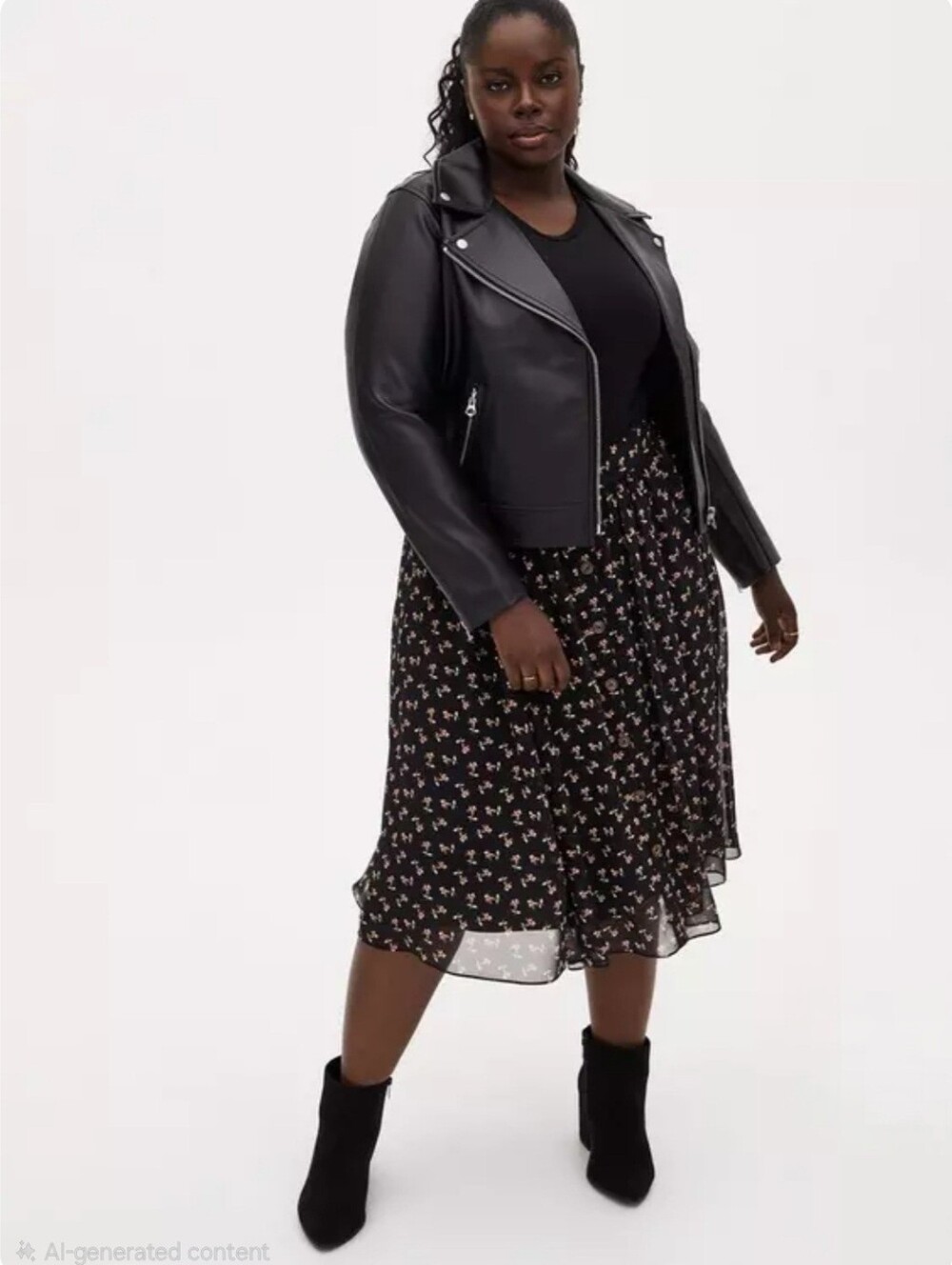 Torrid Satin Lined Black Faux Leather Asymmetric Zipper Moto Jacket Size 2X NWT - Picture 4 of 16